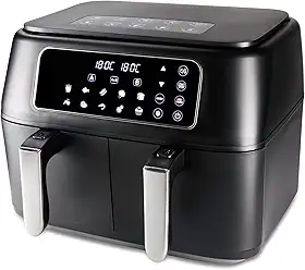 Fritadeira Duas Cestas Air Fryer 8L, Preta, 110v, Hamilton Beach