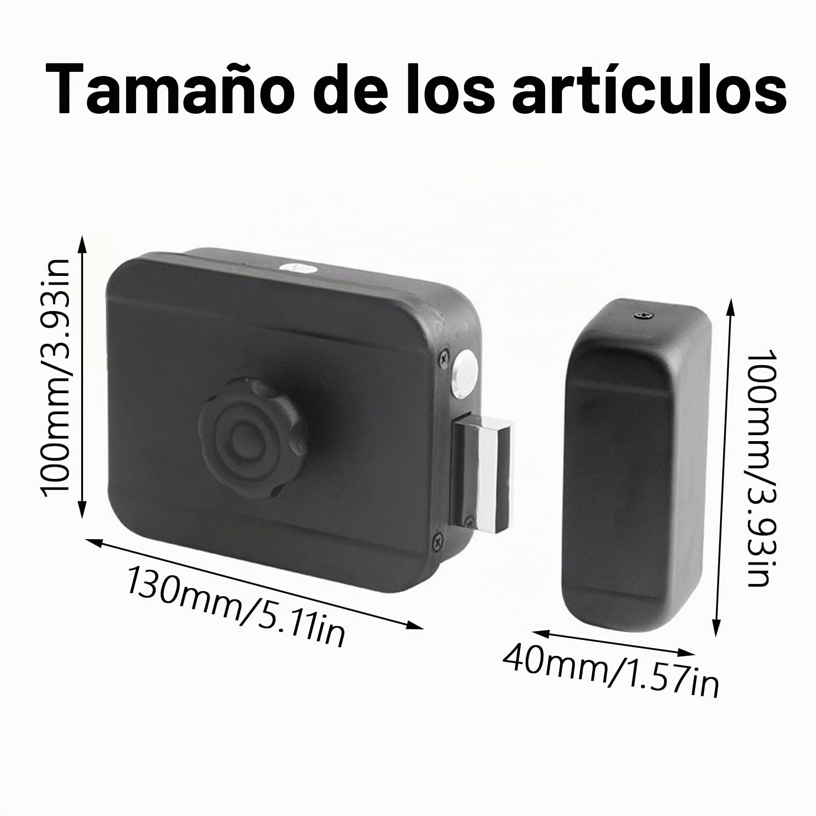 Cerradura Electrónica Inteligente Invisible de Puerta de Seguridad con Control Remoto, Negro