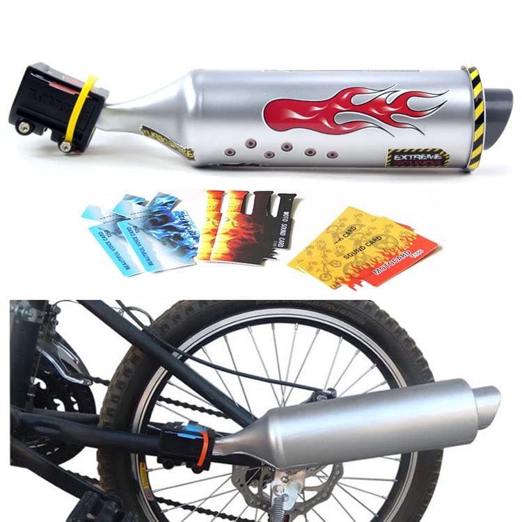 Tubo de escape de sonido para bicicleta de montaña que simula motor de moto