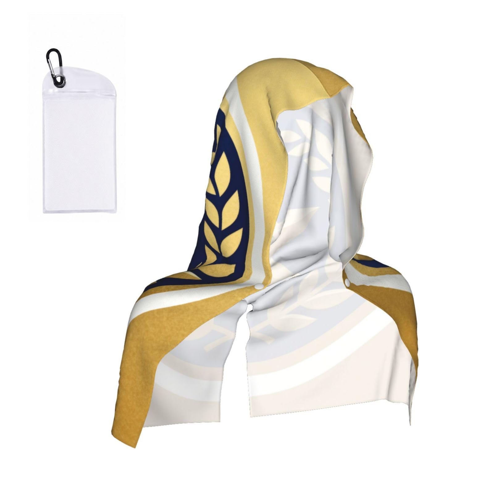 CNTDBU Captain Armband Badge Cooling Towel Hooded-Instant Chill Neck Cover for Sports, UV Cooling Rag for Running Gym