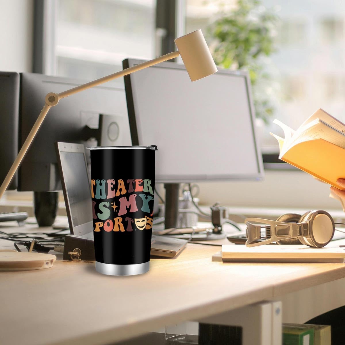 Theater Gifts, Theater Stainless Steel Tumbler with Lid Straw 20oz,Broadway Lovers Gifts - Image 5