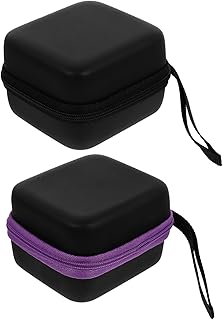 FRCOLOR 2pcs Essential Oil Storage Box Mini Containers Away Travel Suitcases Jewelery Organizer Essential Oils Carrying Case Essential Oil Bottle Holder Essential Oil Carrying Case Pu Bag