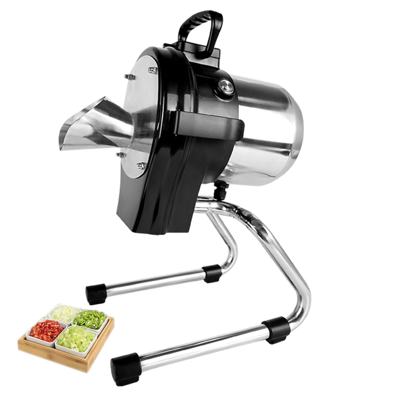 GTHTUHFD Commercial Machine,Commercial Spring Onion Slicer Scallion Cutter Shredder Electric Vegetable Cutter For Garlic Ginger Chili Potato, 1-5Mm Thickness, 304 Stainless Steel Blade,110LK