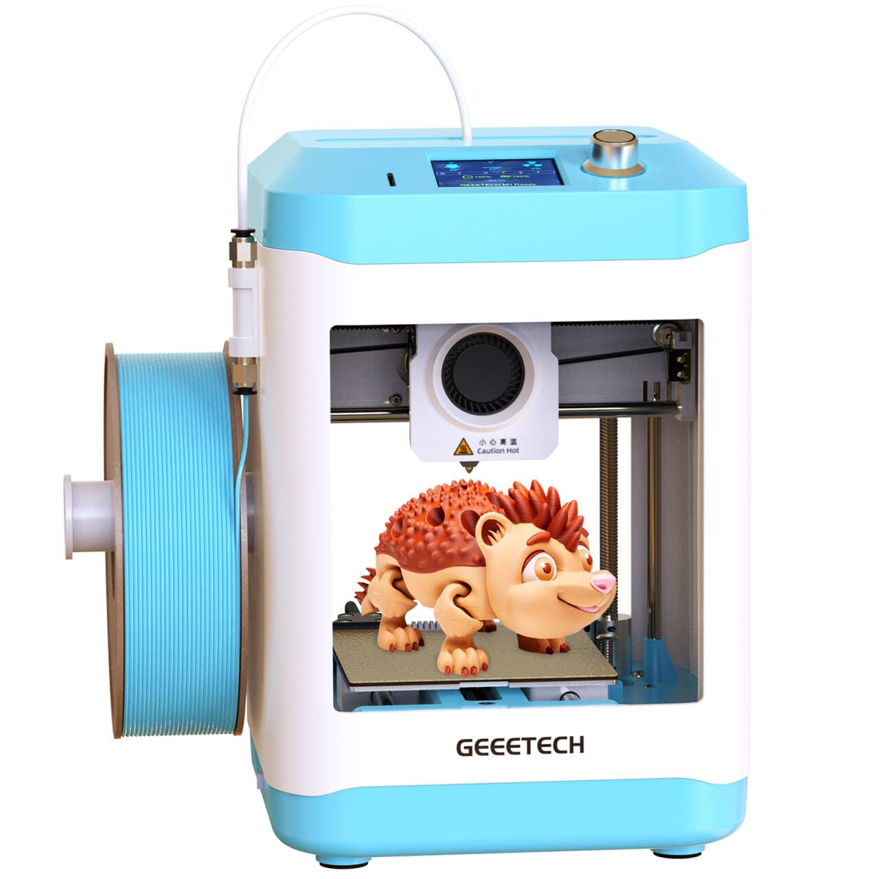 GEEETECH M1 Mini Imprimante 3D, imprimante 3D à extrudeuse à entraînement Direct 250 mm/s pour débutants avec écran Couleur, Trois Ventilateurs de Refroidissement, détection de Rupture de Filament