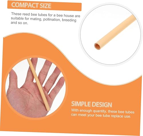Miniatura 9 de Tubos de abeja de caña natural, 20 piezas, insertos de repuesto, suministros de apicultura para Bee House DIY