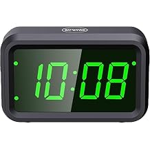 Hibrit Ye il LED/LCD Otomatik Ekranl  Dijital  alar Saatler, K k Duvar Saati, 12/24 saat, Kablosuz, Pille  al an, Yatak Odalar ,  al ma Masas , Masa i in Seyahat Saati