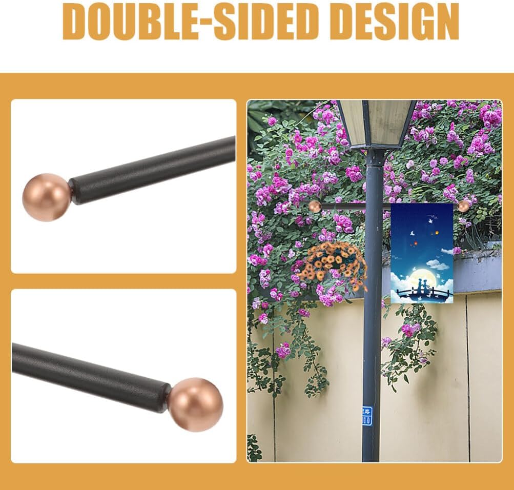 iplusmile Outdoor Lamp Post Cross Arm Aluminum Alloy Ladder Rest Handle Garden Light Pole Accessory Random Color