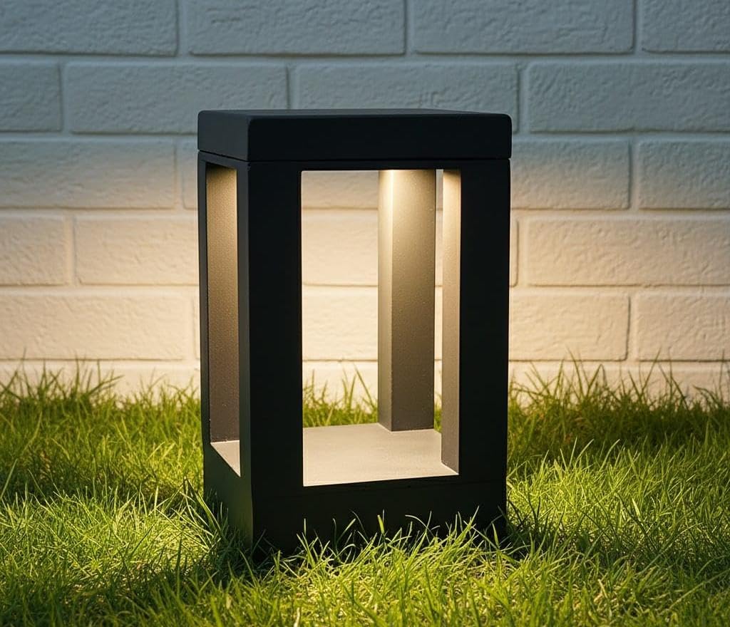 15W LED Four Leg Gate Light Outdoor Waterproof Pillar Lamp | Modern Black Garden Light for Main Gate, Lawn, Pathway & Landscape Lighting | IP65 Weatherproof Decorative Post Light-image-10