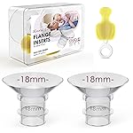 Nursi Luna Flange Inserts 18mm for 24mm Flange/Shield, Flange Sizing Kit Silicone Flange Insert, Reduce 24mm Nipple Tunnel Down to 13mm, Breastfeeding Essentials Kit for New Moms, 2PCS
