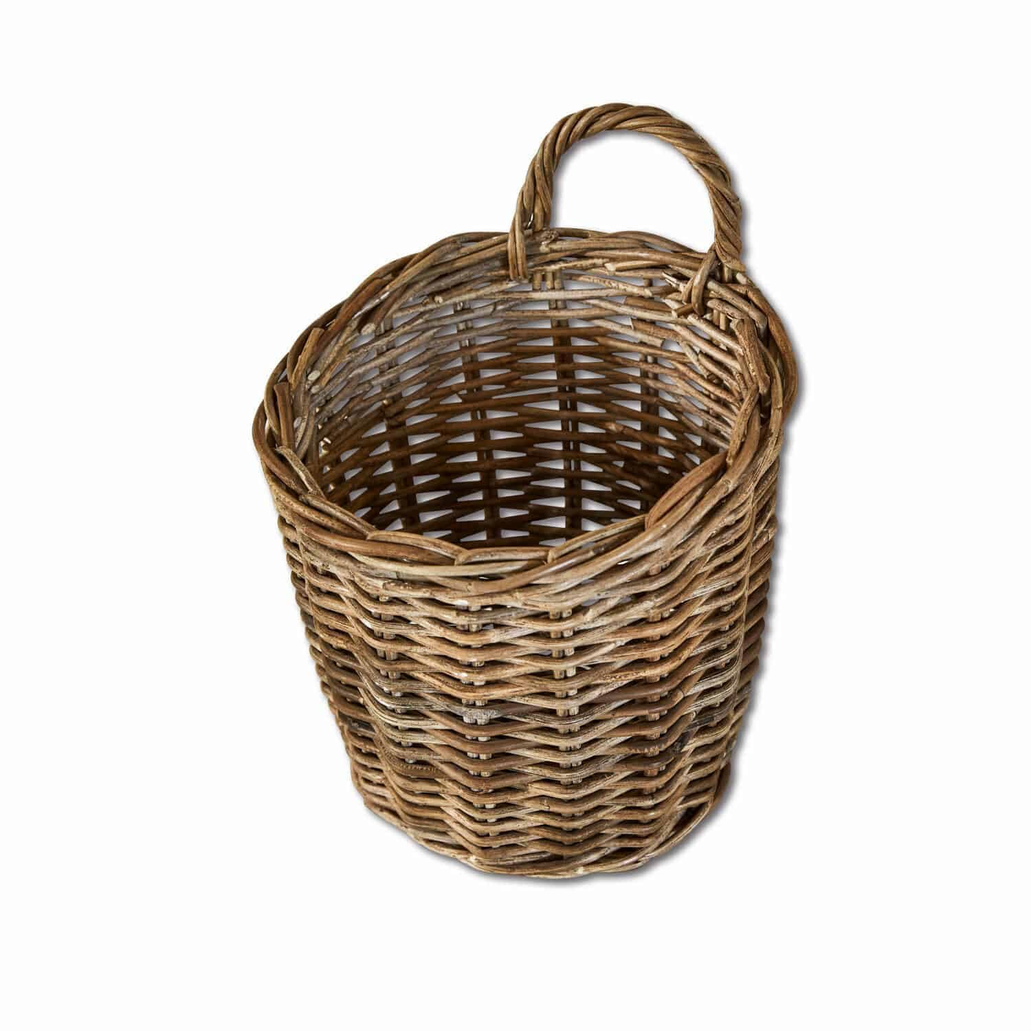Loberon Korovu Cesto - Gradevole Look in Stile Country - Rattan Intrecciato a Mano, Marrone