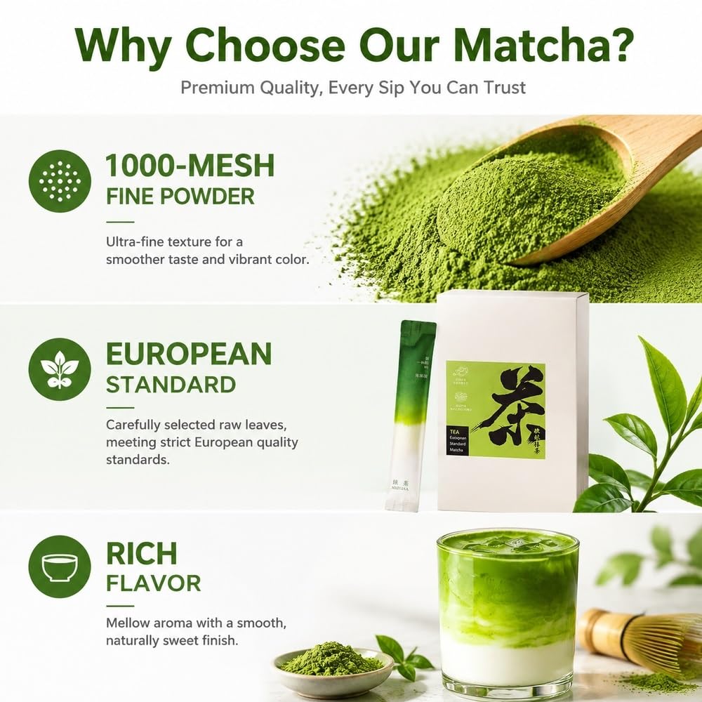 Standardowe ceremonialne pałeczki Matcha w proszku 5 torebek