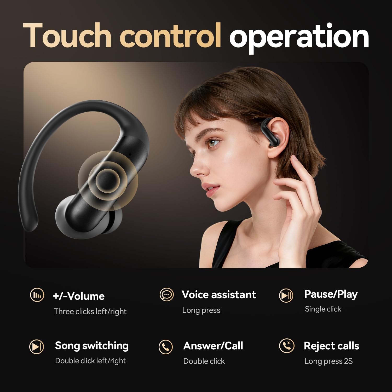 Wireless Ear Buds,Noise Cancelling Bluetooth Earbuds,50hrs Ultra Long Battery Life Headphones,Dual Battery Display, IPX4 Waterproof Earphones Designed for Sports/Workout/Running(Silver Gray)