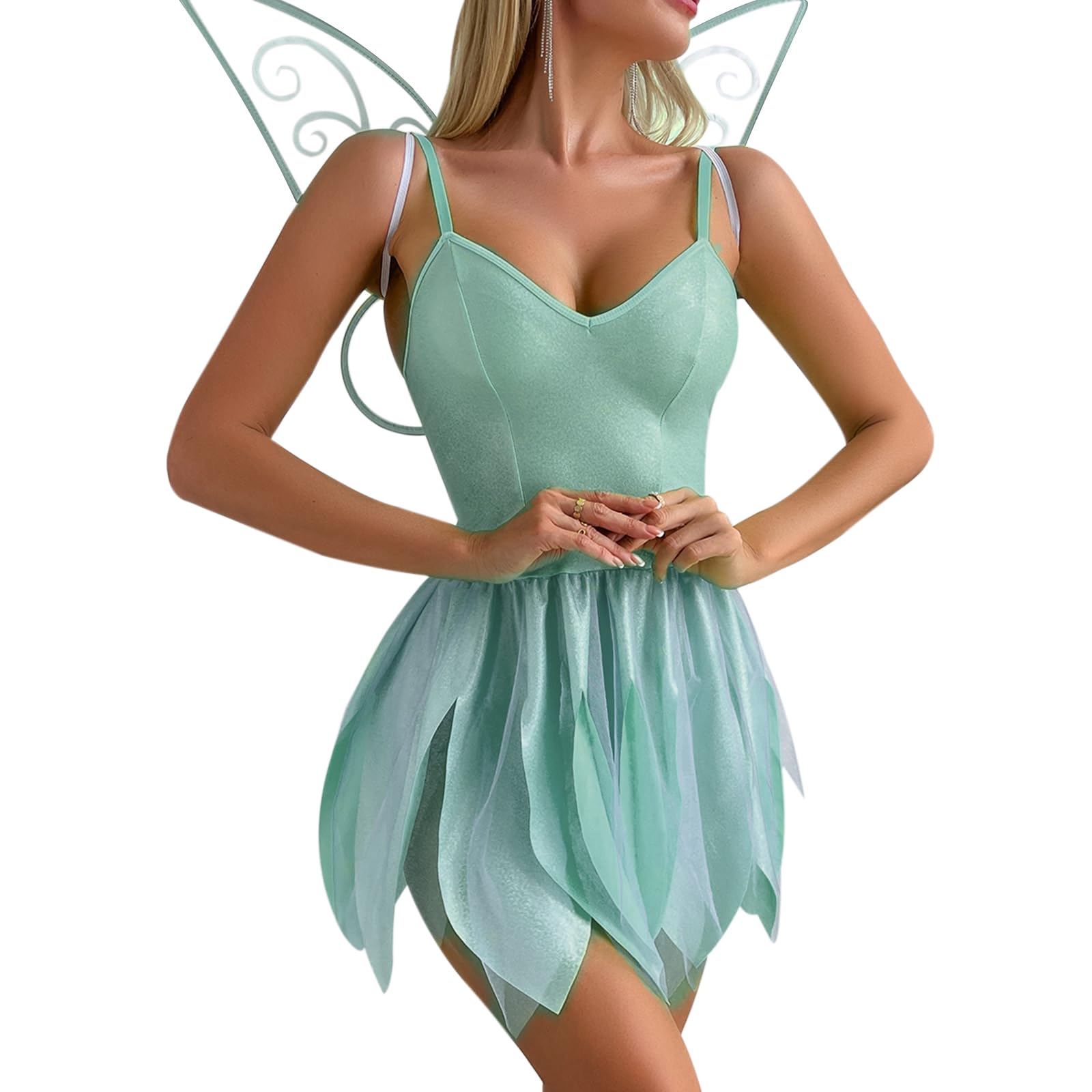 Yydstylewomen Green Fairy Fairytale Dress With Fairy Wings Costume Set | Desertcart BAHRAIN Yydstylewomen Green Fairy Fairytale Dress With Fairy Wings Costume Set | Desertcart BAHRAIN