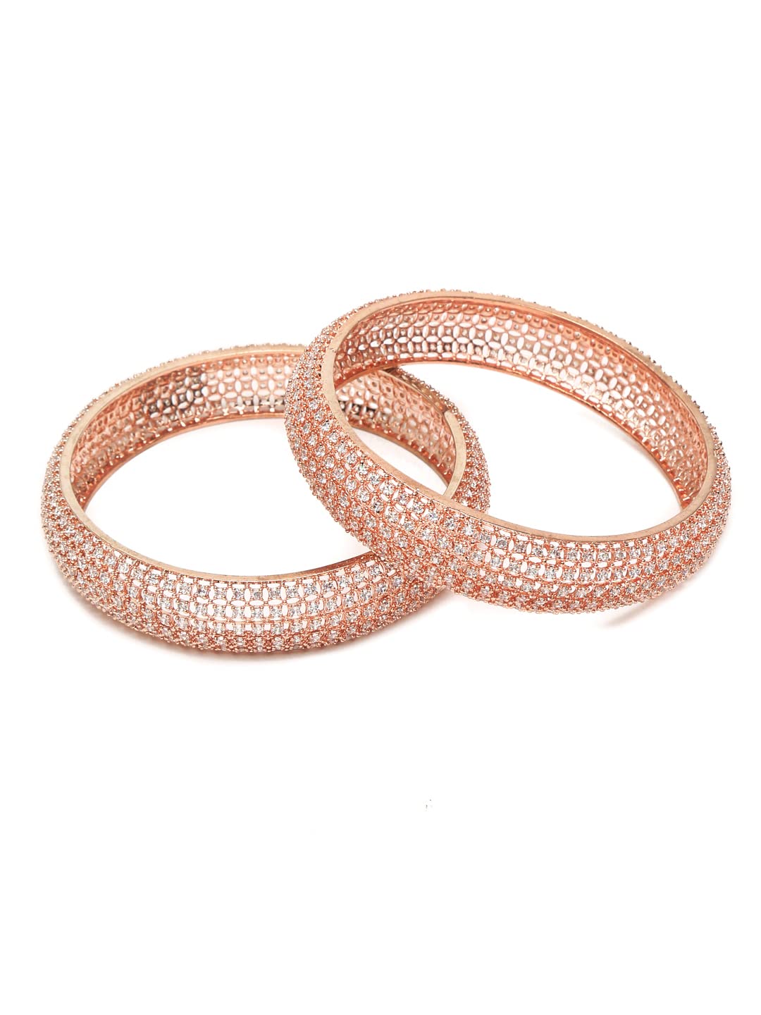 YouBella Jewellery Stylish Rose Gold Plated American Diamond Studded Bangles for Girls and Women (YBBN_91887) (Rose Gold) (2.8) (B0B136FH4N) Amazon Price History, Amazon Price Tracker