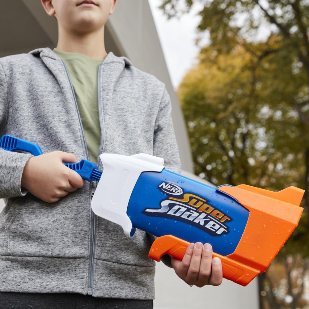 Super Soaker Nerf Super Soaker Rainstorm Water Blaster, Drenching Water Blast, Outdoor Water-Blasting Fun for Kids Teens Adults, Multicolor, F3890