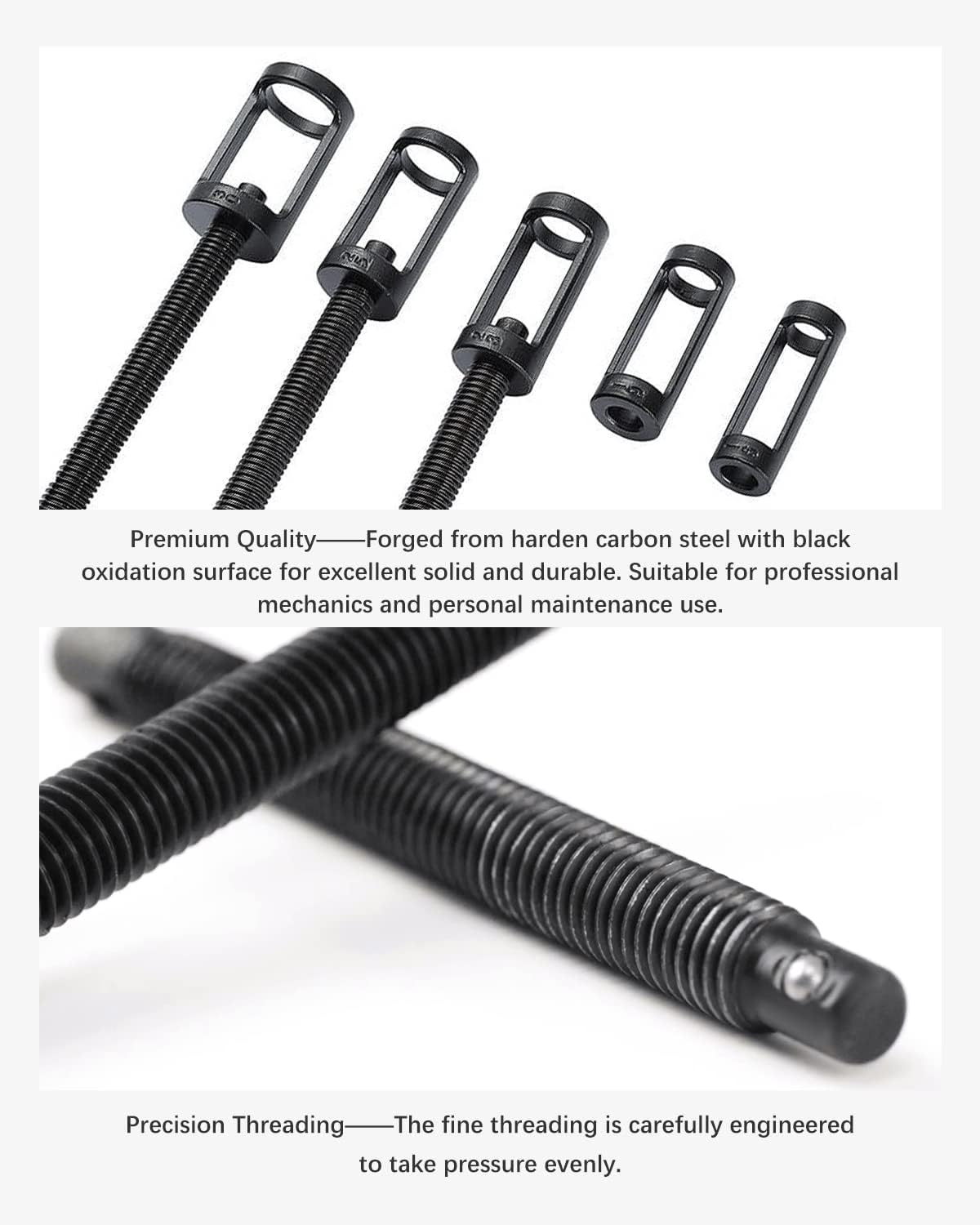 Valve Spring Compressor, 10pcs Valve Spring Removal Tool with Solid C Clamp, 5pcs Collet Pusher Adapters for Motorcycle, ATV, Car, Small Engine Vehicle Equipment