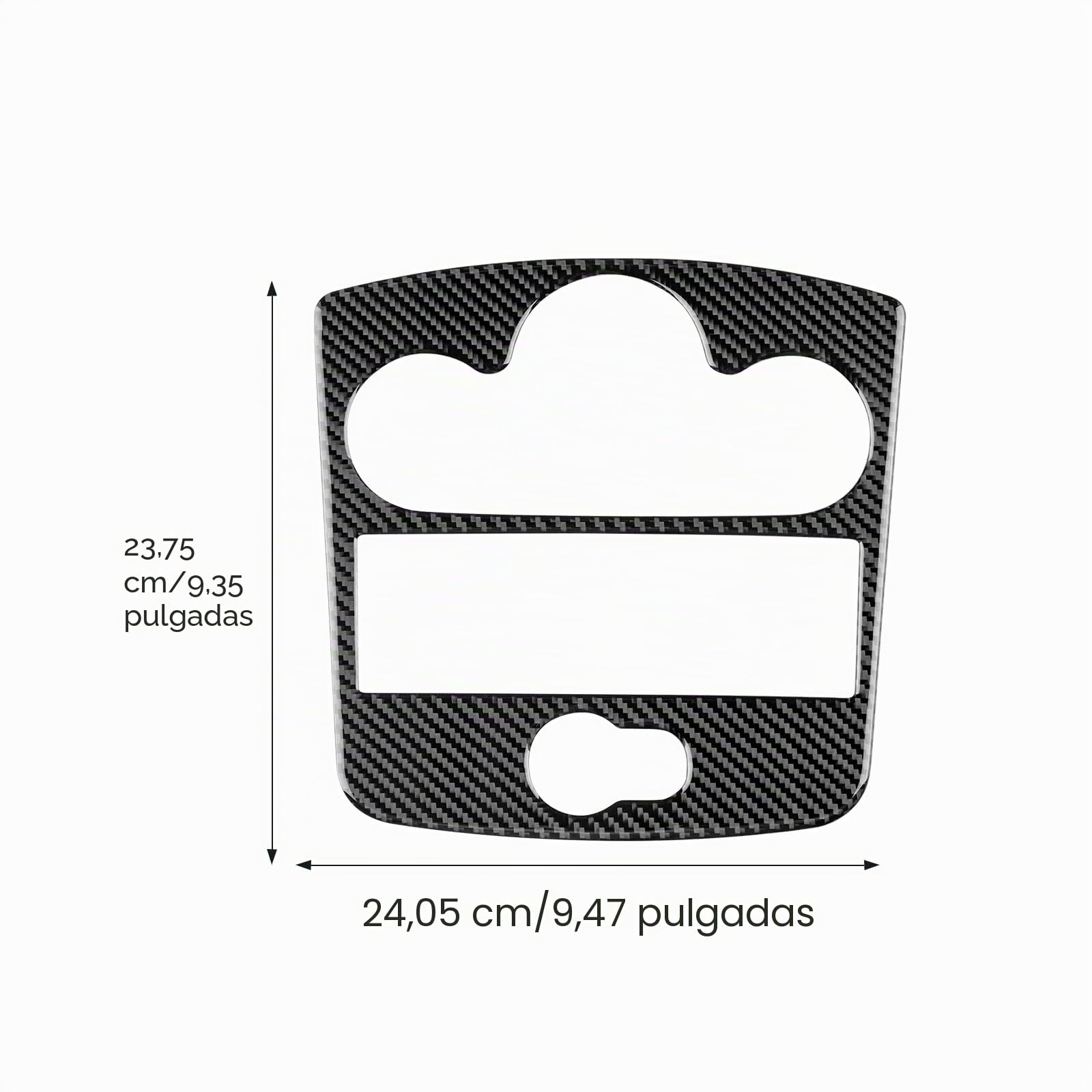 KUNGKIC Para Renault Clio 3 2006-2012 Adhesivo de fibra de carbono para CD y AC del coche, panel de climatización central, salida de aire, marco decorativo, accesorio para el interior, regalo (negro)