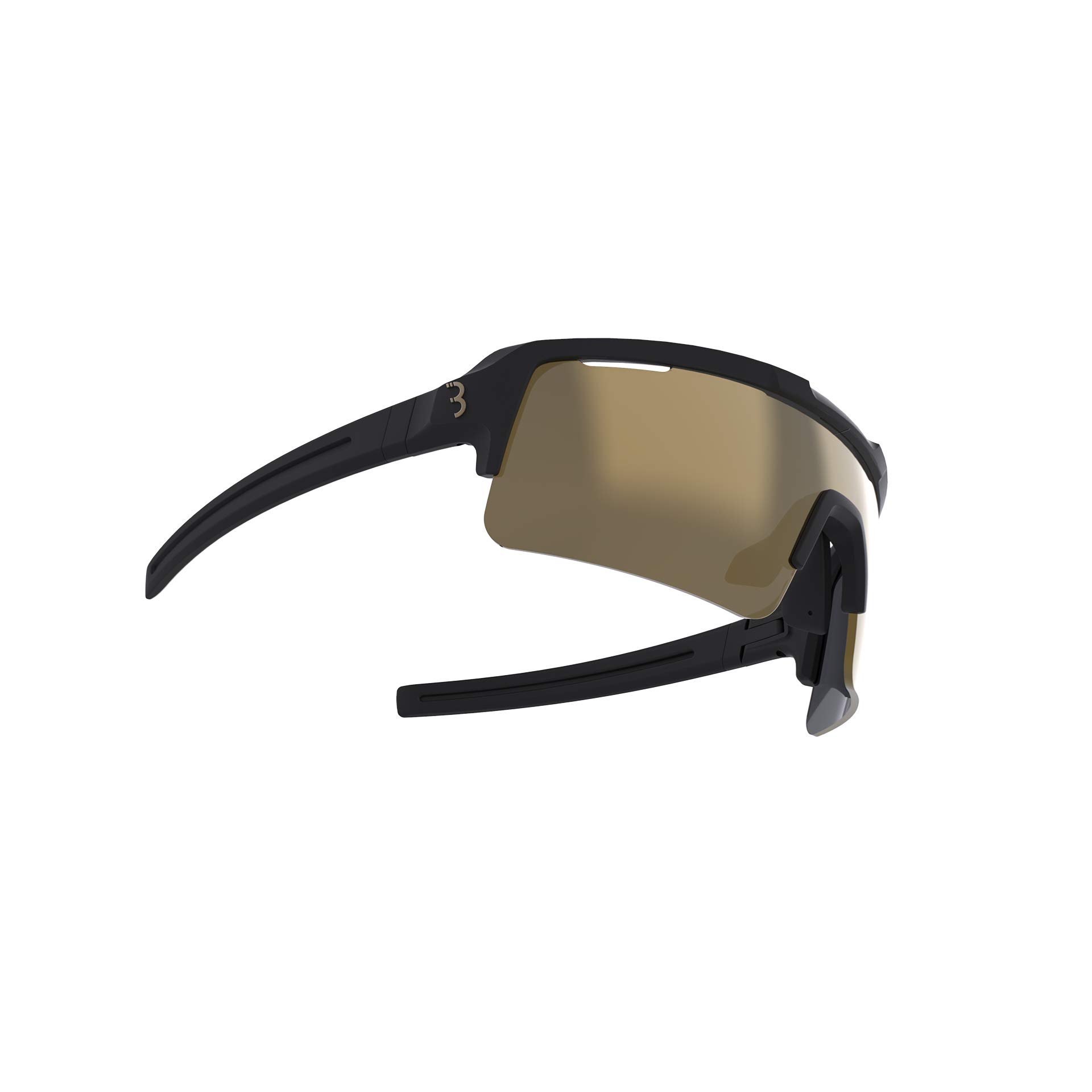 BBB Fuse Bsg-65 Lunettes de vélo de sport modernes - Grand verre Grilamid - VTT - Gravier - Pour homme et femme - Noir mat - BSG-65 Mixte