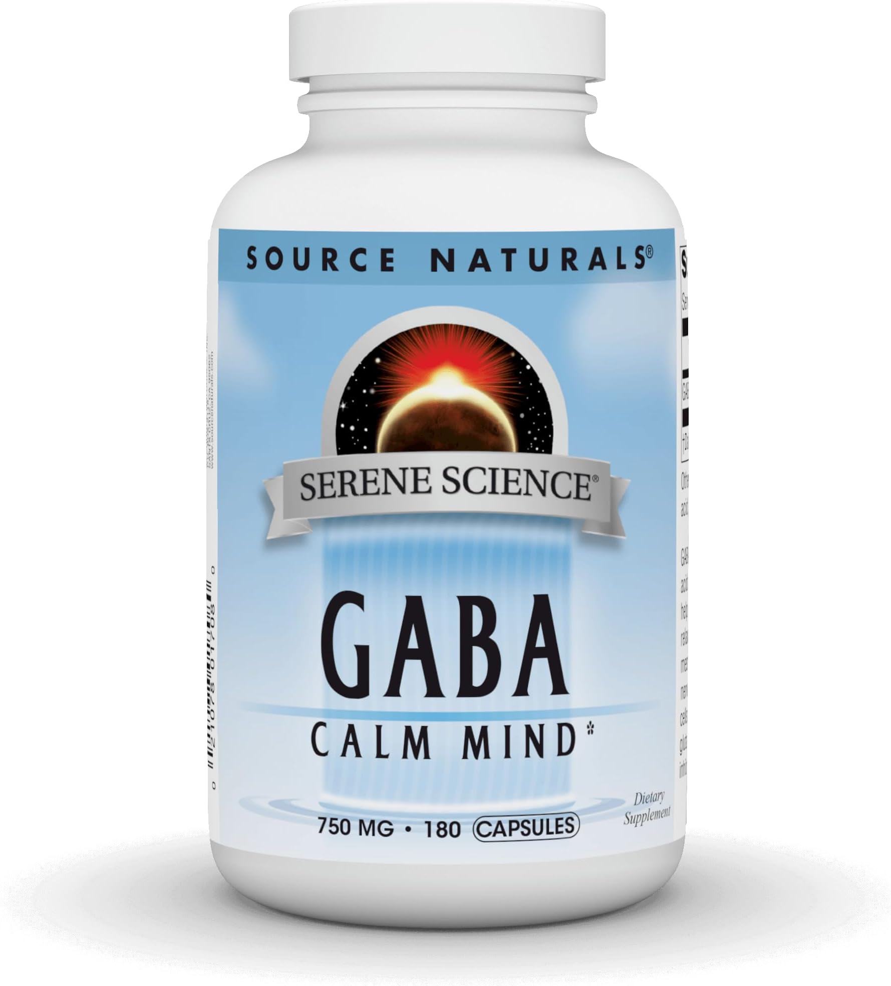 Source Naturals Serene Science GABA, for a Calm Mind, 750mg - 180 Capsules