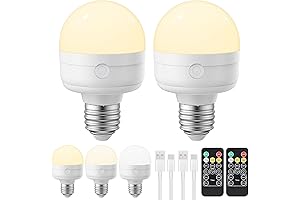e26 Rechargeable Light Bulbs with Remote