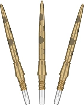 Target Darts Swiss Storm ONYX Dart Points Set of 3 26mm/30mm/35mm - Silver/Gold/Black Replacement Steel Dart Points