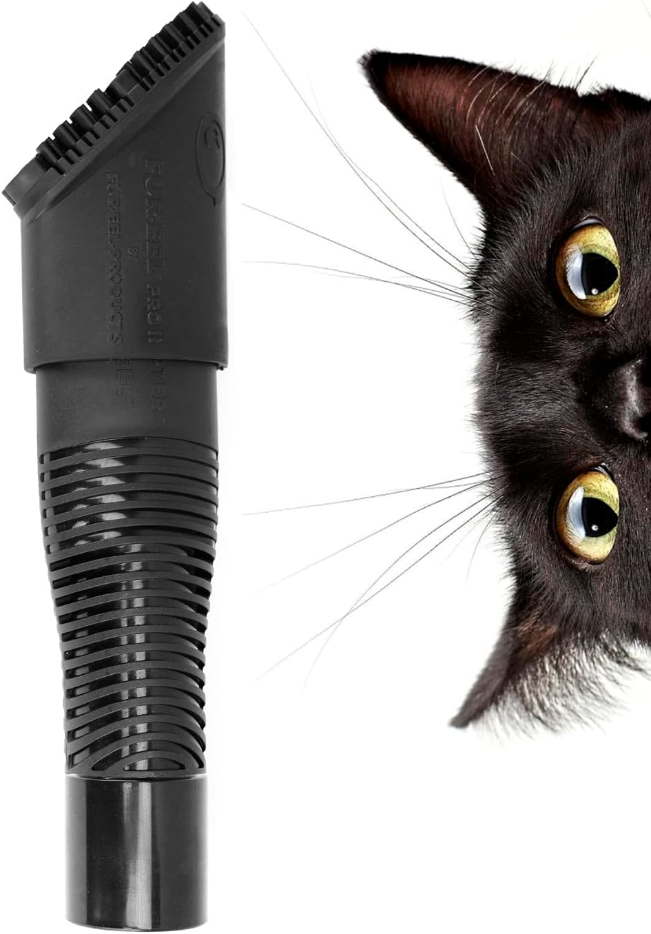 FUR-EEL PRO 2.0 Combo Pet Hair Removal Tool for Car Detailing | Universal Vacuum Attachment for Dog & Cat Hair | Fits 1-1/4" & 1-3/8" Hoses | Replaceable Soft Rubber Head | Washable & Reusable