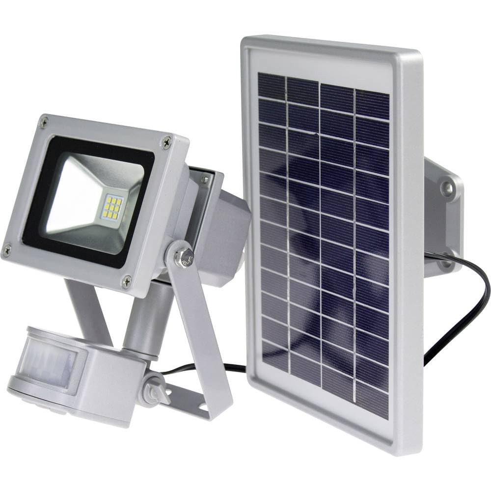 as – Schwabe SOLARLINE Solarstrahler mit Bewegungsmelder 10 W 550 Lumen - Erfassungsbereich: 12 Meter / 180° - Solarlampe für Garten & Einfahrt - Außenleuchte spritzwassergeschützt IP44, 46978