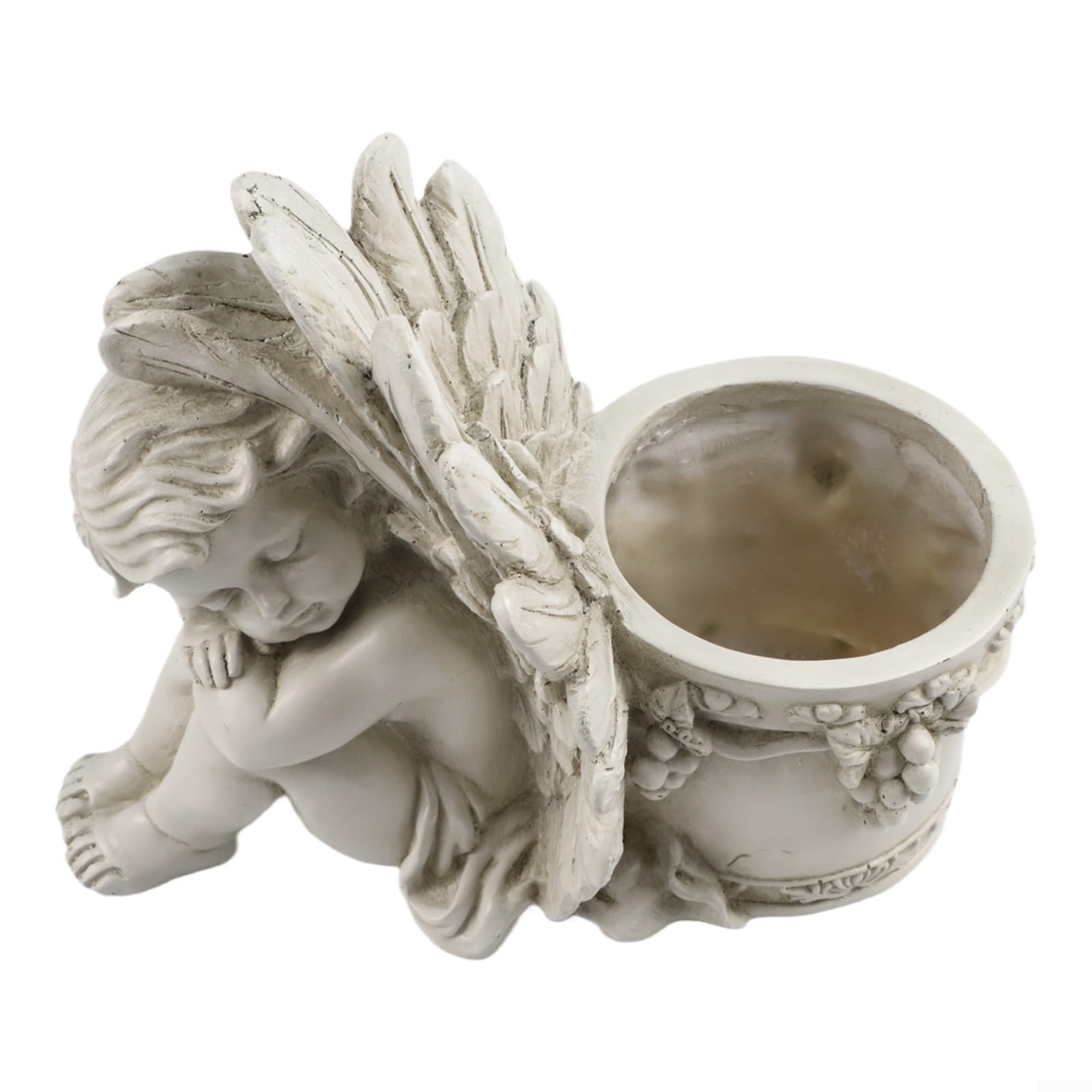 Harz Übertopf 24cm für weiß für Innen und Außenbereich Harz Übertopf(Right Angel)
