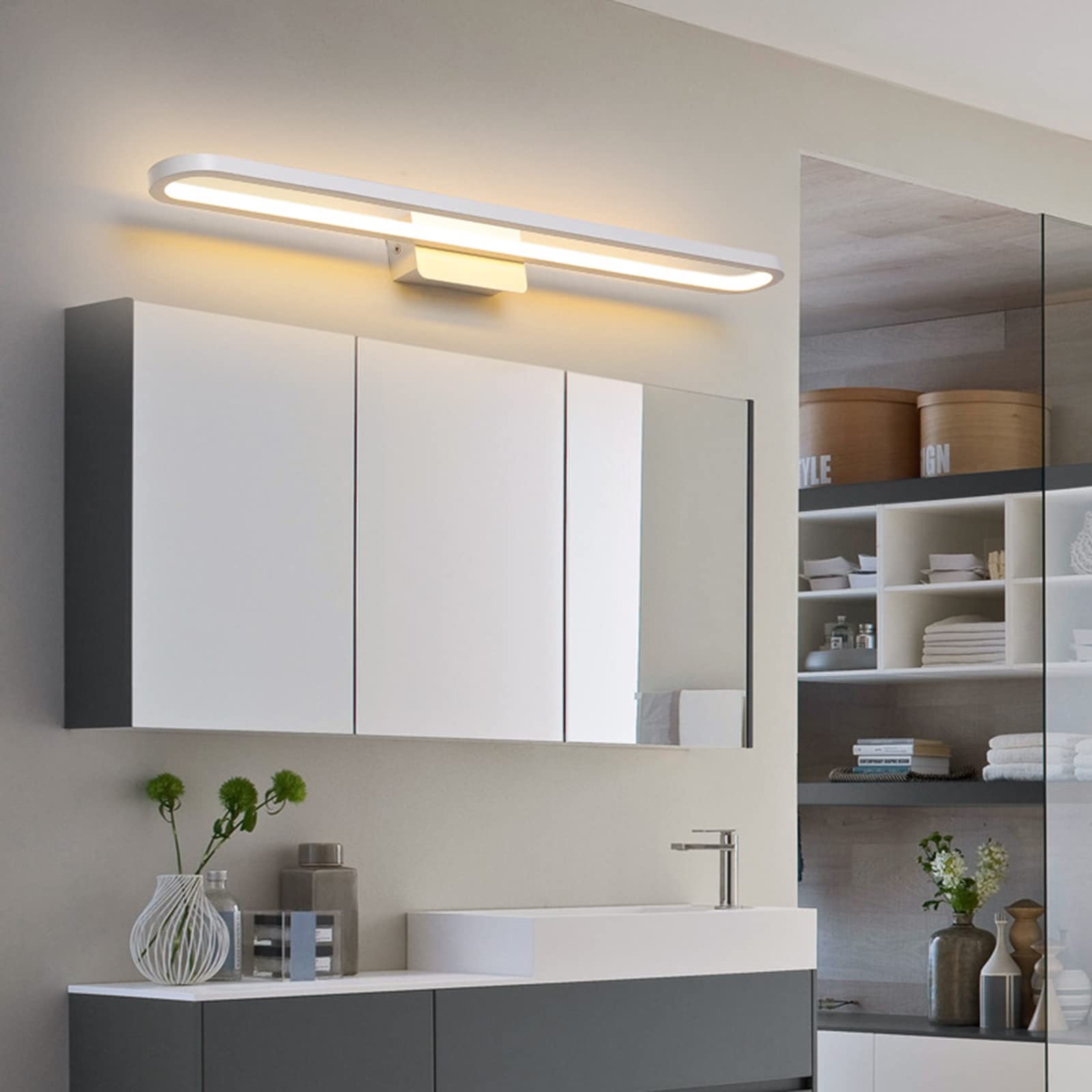 Amazon.co.jp: MERTNK バスミラーランプシンプルな41/51/61/71Cmミラー