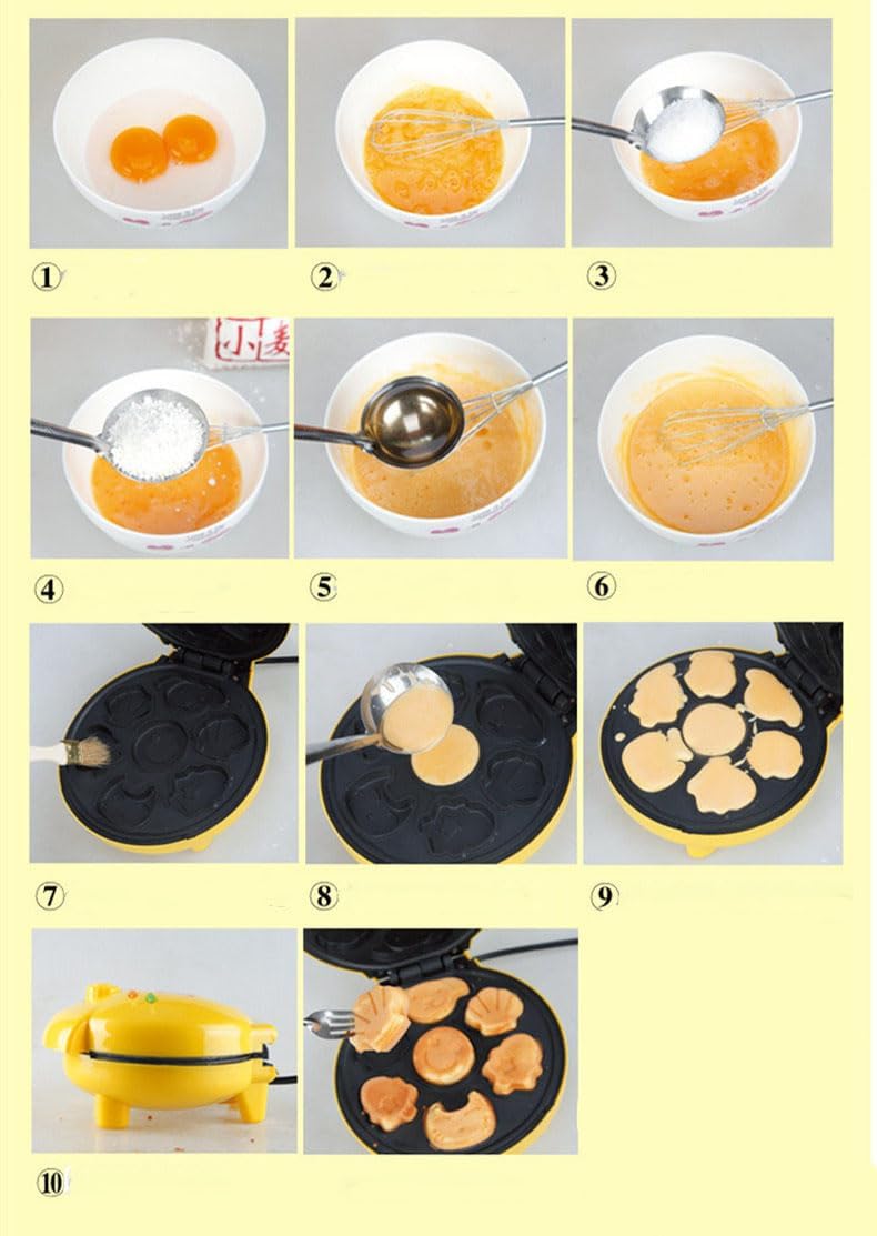 Mini Waffle Maker- Create 7 Different Animal Shapes in Minutes, Make Breakfast Fun and Cool for Kids & Adults w/Novelty Aquatic Pancakes - Electric Non-Stick Waffler Iron, Fun Gift