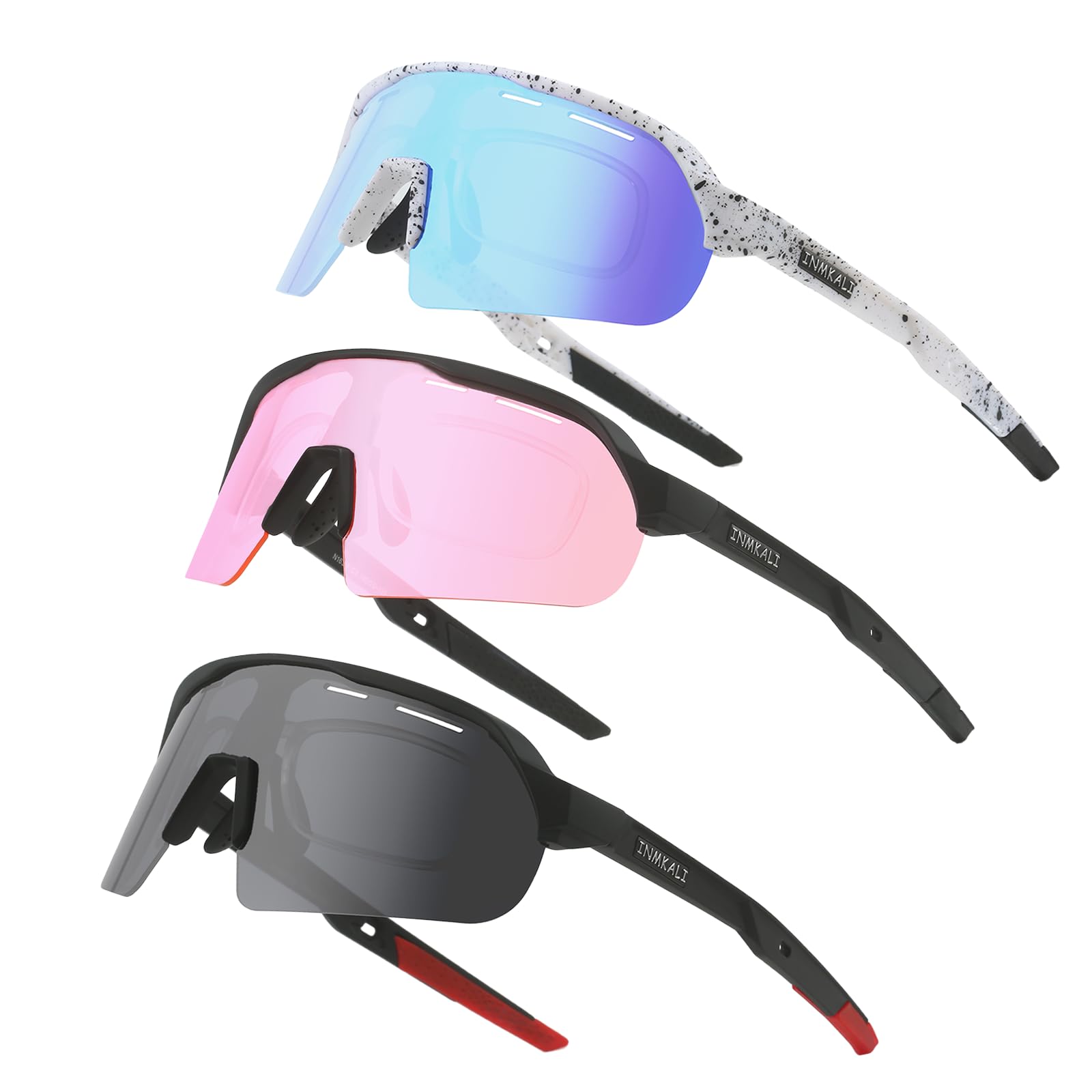 Occhiali da sole sportivi per uomo e donna, per pesca, guida, ciclismo, corsa, baseball, golf, UV400