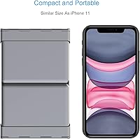 Vista 3 de Arteck Teclado Bluetooth plegable, mini teclado inalámbrico plegable portátil para iOS iPad de 10.2 pulgadas, Pro, Air, 9.7 pulgadas, Mini, Android