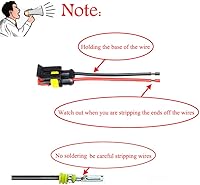 Vista 3 de Way Car - Conector eléctrico impermeable de 16 AWG, conector de 3 pines, conectores de cable eléctrico para coche, camión, barco y otras conexiones