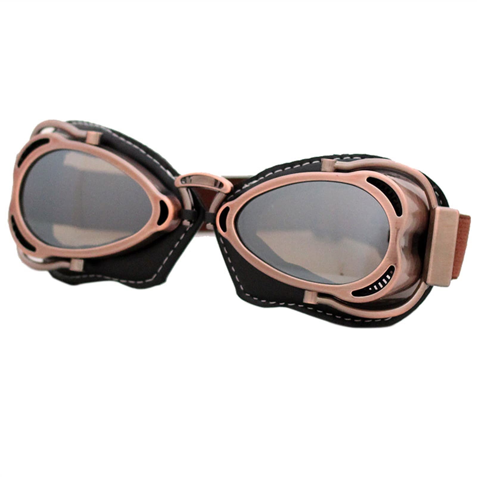 Lunettes Aviateur Vintage Cuivrées | Lunettes Moto Rétro – Côté Cuir