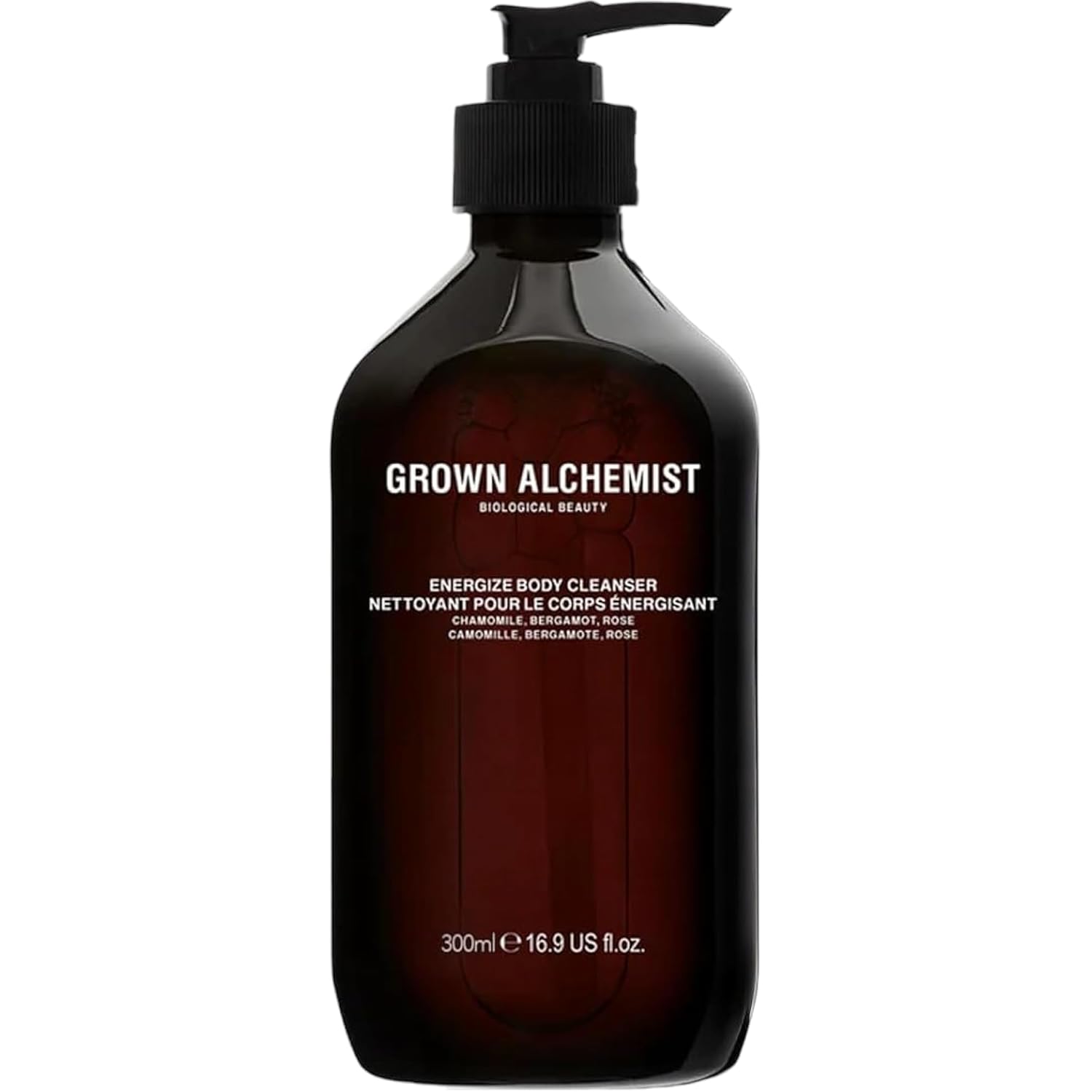Grown Alchemist Energize Body Cleanser, Chamomile, Bergamot & Rose Gentle Bodywash. Hydrates and Cleanses Skin (300 ml).