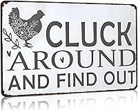 Vista 1 de Funny Chicken Gifts Chicken Tin Sign for Home Farm Chicken Coop Farmhouse Kitchen Garden Decor 8 X 12 Inch (3021)