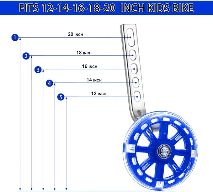 Ruedas de entrenamiento universales para bicicleta infantil azul miniatura 3