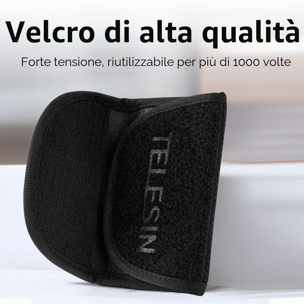 TELESIN Supporto da Zaino e Spallacci per GoPro Hero 13 12 11 10 9 8 DJI Osmo 360 Action 5 Pro 4, Insta360, con Cuscinetto Regolabile e Gancio a J e Attacco per Cinghia, Fotocamera di Azione Accessori