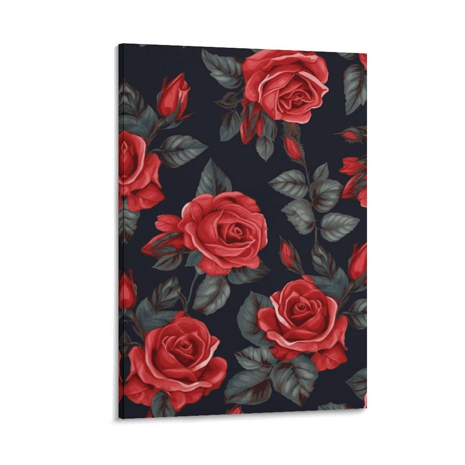 Roses rouges en toile murale suspendue pour sublimer votre chambre à coucher