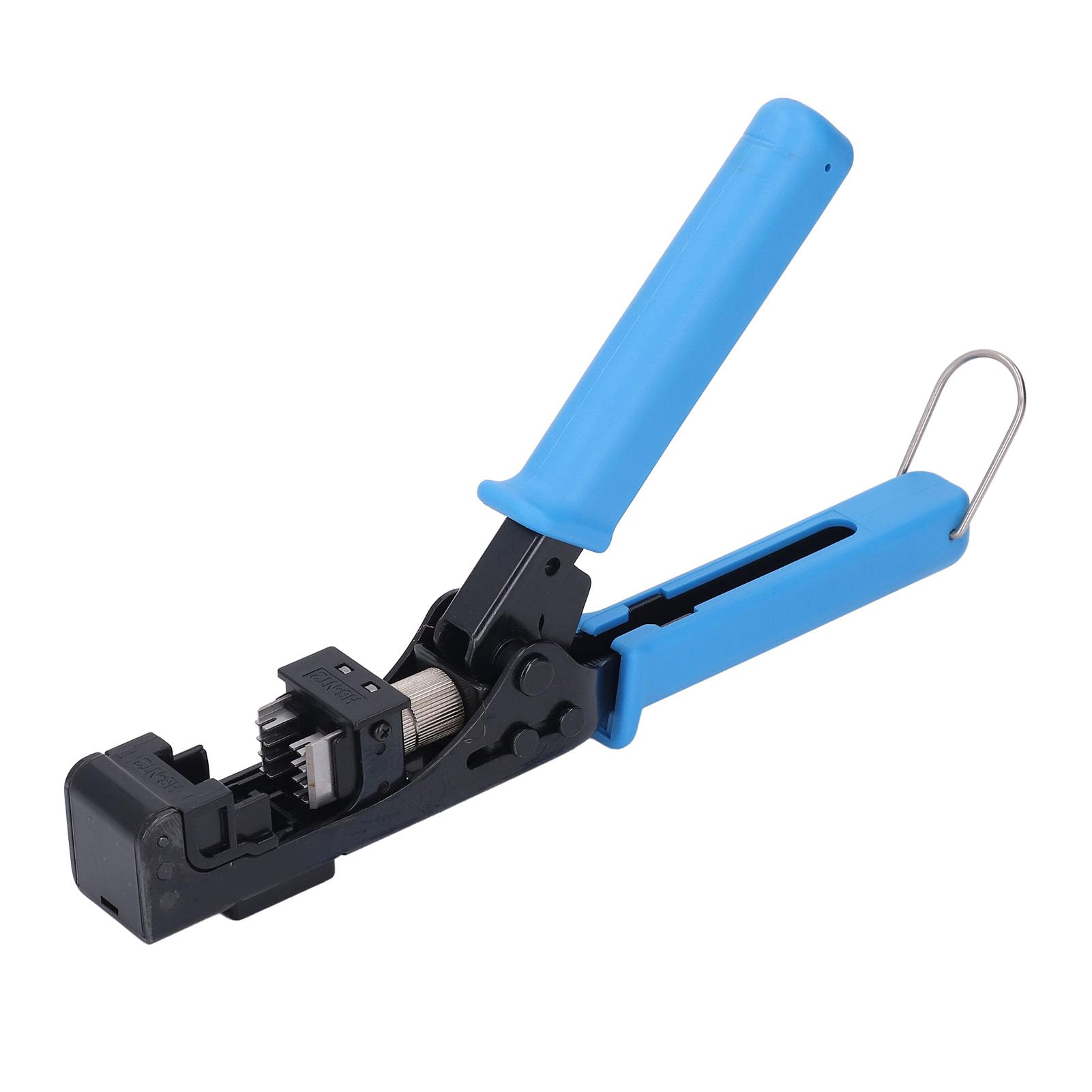 Drfeify 90 Grad Abgewinkeltes Speed-Terminierungswerkzeug, A3-Stahl mit Verstellbarer Basis für Cat5e Cat6 Cat6A -Buchsen und Netzwerkkabel