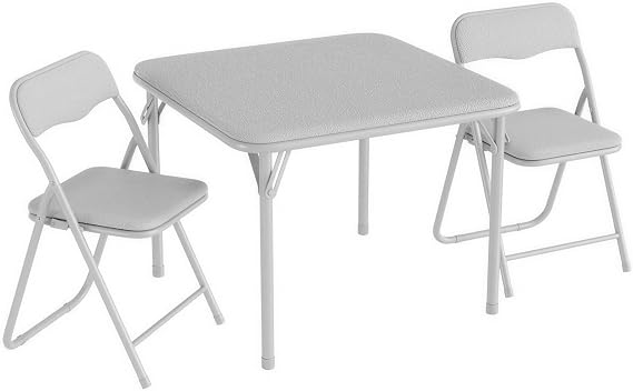 GarveeLife Ensemble Table Carrée et 2 Chaises Pliables avec Coussins