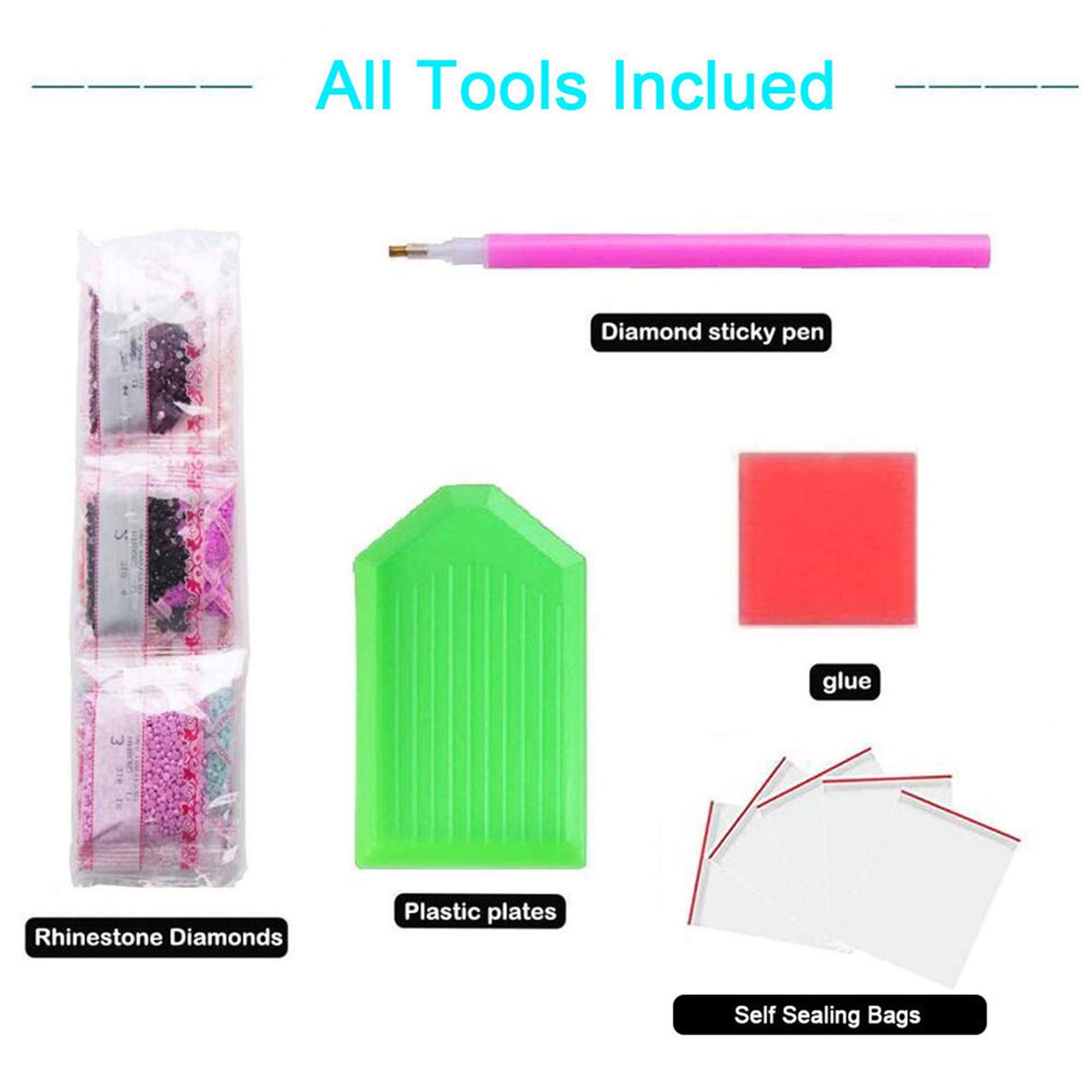 Kit di Pittura Diamante 5D Villa Giardino Artigianato Artistico con Ricamo in Cristallo di Strass con Kit di Numeri per Adulti E Bambini,80c60cm