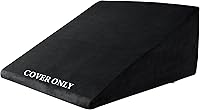 Vista 7 de HOMBYS Funda de Almohada de Cuña para Cama de Terciopelo Ultra Suave - Funda de Almohada de Vellón Super Suave con Diseño de Cremallera, Funda