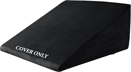 HOMBYS Funda de almohada de terciopelo ultra suave con diseño de cremallera, extraíble y lavable a máquina (negro, 25 x 25 x 8 pulgadas)