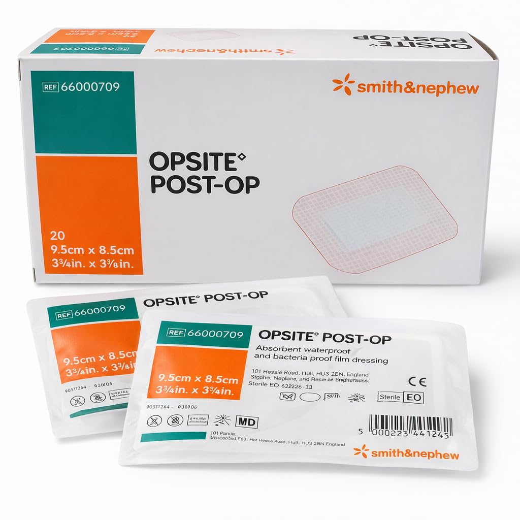 New Opsite Post-Operative Dressing – 9.5cm x 8.5cm, Pack of 10 | Waterproof, Breathable & Absorbent Adhesive Dressing