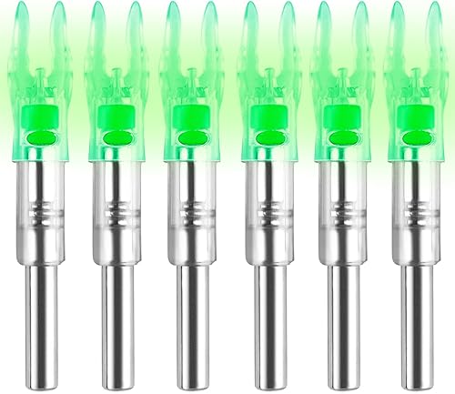 S - Nocks iluminados para flechas .2440.244 in 612 unidades de 612 pulgadas para tiro con arco y destornillador de caza incluido