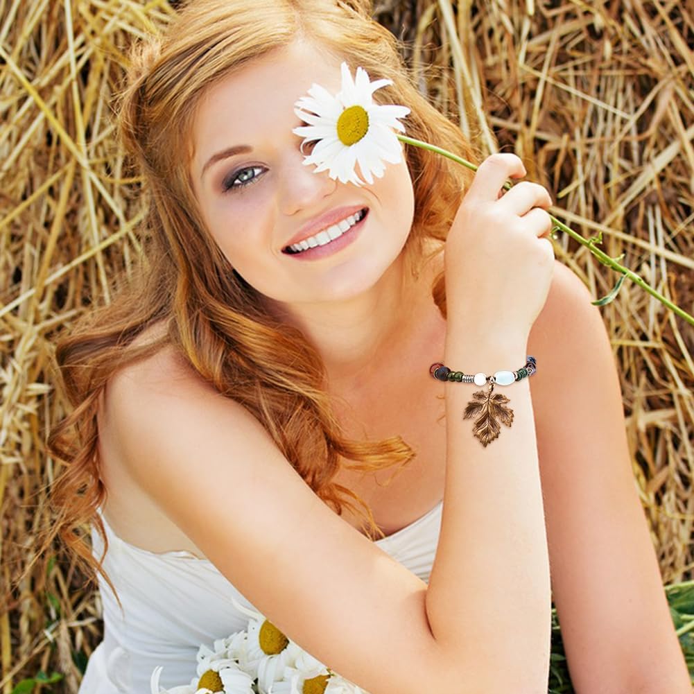 SUPERFINDINGS 40PCS Maple Leaf Charms Alloy Maple Leaf Pendant Charms Large Antique Bronze Enamel Leaves Dangle Charms Fall Enamel Leaf Pendants for DIY Necklace Bracelet Jewelry Making - Image 6