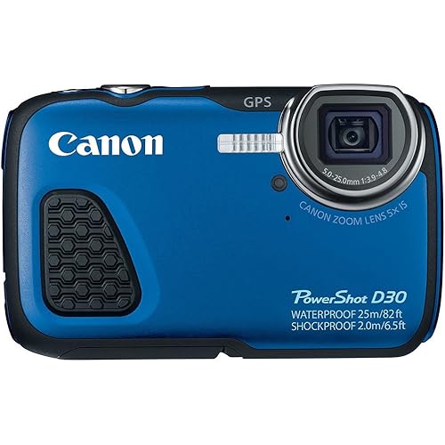 Canon PowerShot D30 Waterproof Digital Camera, Blue