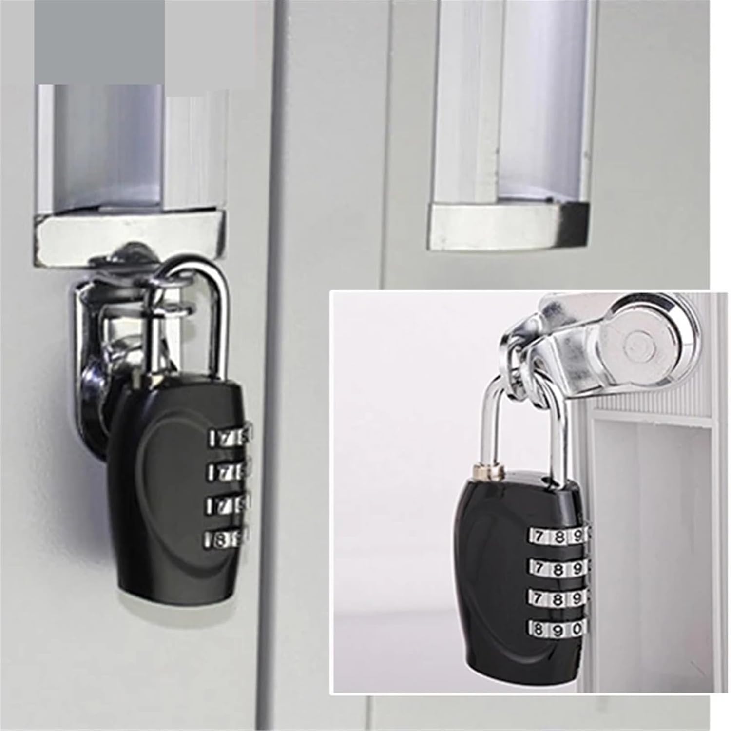 3 Code Password Lock Bags Partner Padlock for Gym Boxes Cabinet Handbag Backpack MMS14 1Pcs(Black)