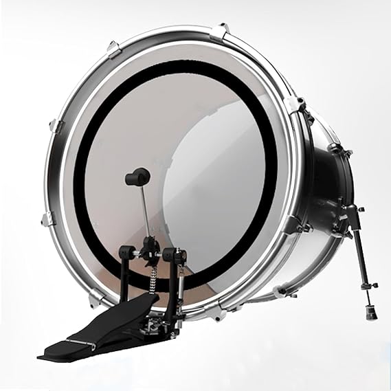 5-Pack Of Transparent Drum Heads With Foam Damping Rings - Perfect For Beginners, Trainees & Stage Players, Drumheads Suit (22, 16, 14, 13, 12),Drums Instrument Accessories
